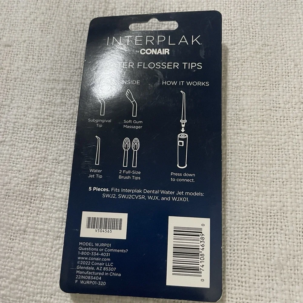 Conair Water Flosser‎ Replacement Tips for Interplak SWJ2 WJX  NEW Sealed